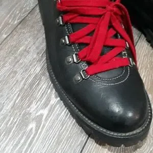 Cole Haan | Shoes | Cole Haan Black Leather Red Lace Boots  display picture 2